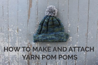 Yarn Pompom Tutorial Wie man - Befestigen Sie Pom Poms