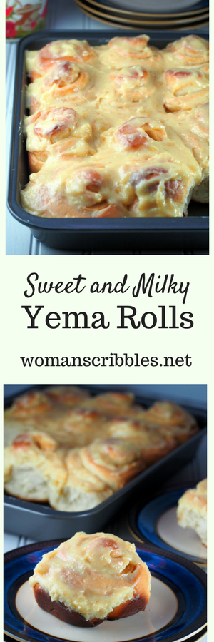 Yema Rolls (Rouleaux de pain de lait condensé Icing) - Femme griffonnages