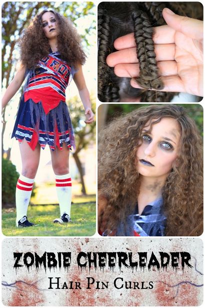 Zombie Cheerleader, Haarpin Curls, nette Mädchen-Frisuren