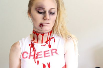 Zombie Cheerleader Make-Up Tutoriel, Parti Delights Blog