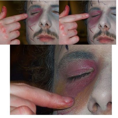 Zombie Make-up Anweisungen und Foto-Tutorial