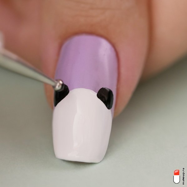 Panda маникюр 27 снимки на идеи за дизайн на нокти и как да нарисувате  стъпка по стъпка
