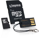 memóriakártya-adapter SD, USB-adapter és memóriakártya microSD, Kingston