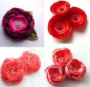Virágok organza kezük (csokor műkertészeti) (virág) Virágok organza kezük (csokor műkertészeti)