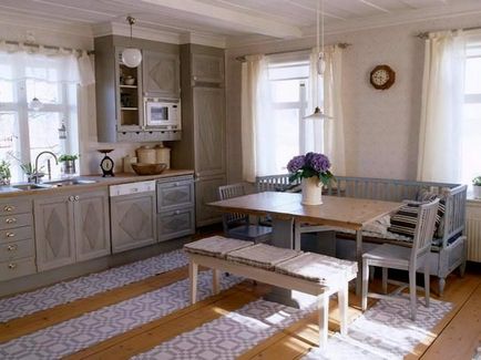 Konyha tervezés egy vidéki házban belső fotó, konyha, nappali, szép konyha-étkező, videó