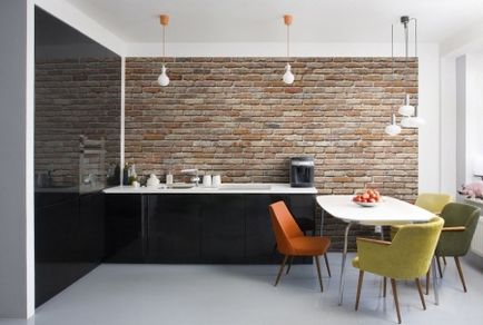 A design a falak a konyhában (51 fotó) tapéta, modern design ötletek 2017 felett étkezőasztal