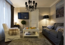 A design a falak a nappaliban kép belső csinálni, akcentus vagy sötét, üres kő, festi