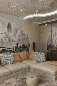 A design a falak a nappaliban egy modern változata
