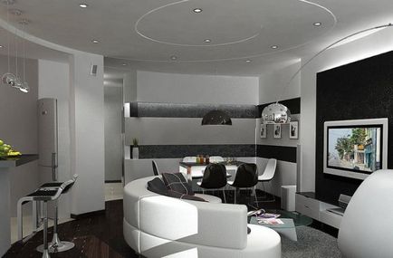 A design a falak a nappaliban - modern és a klasszikus design