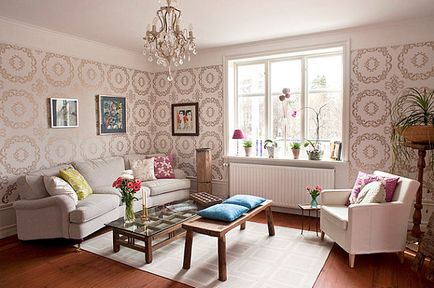 A design a falak a nappaliban - modern és a klasszikus design