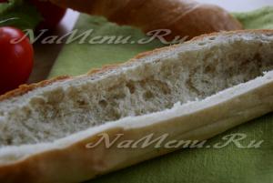 Töltött kenyér recept egy fotó, a sütőben