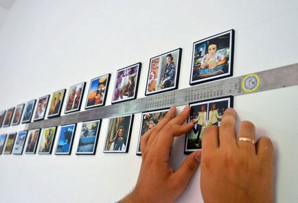 Fotókollázs a falon kezét a mester osztály fotók