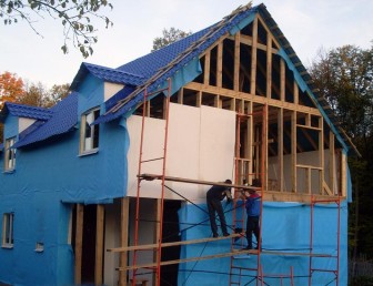 Photo jelentést az építkezés egy keret ház fotó