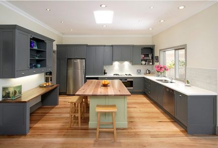 Az ideális design a konyhában egy vidéki házban fotó, belső tippek