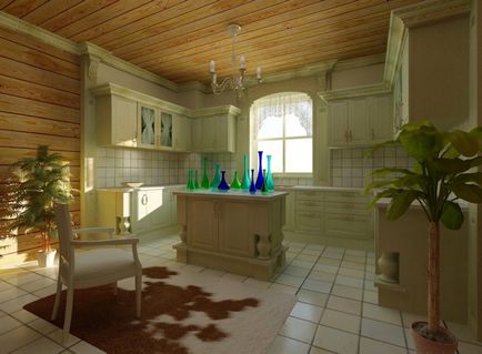 Az ideális design a konyhában egy vidéki házban fotó, belső tippek