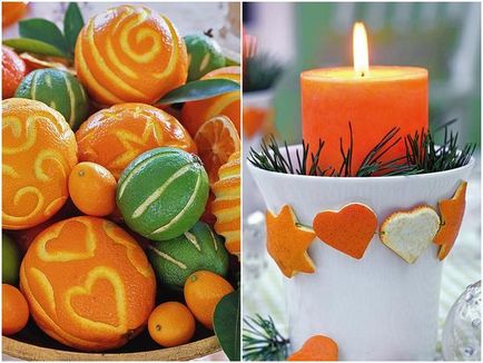Újévi dekoráció ötletek a narancs