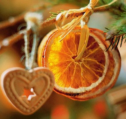 Újévi dekoráció ötletek a narancs