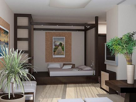 Ötletek megjavítani egy hálószobás apartman lehetőségek és belsőépítészeti 2 szobás Hruscsov nélkül