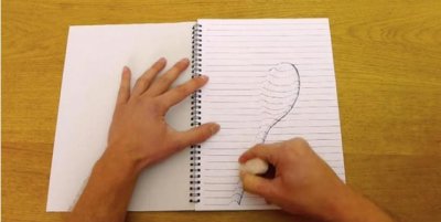 Hogyan kell felhívni a 3d rajz papíron ceruzával szakaszokban - képek és rajzok az asztalra