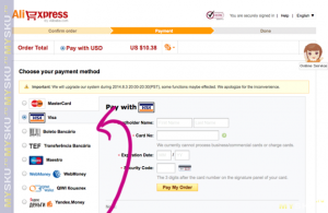 Hogyan lehet fizetni a AliExpress Qiwi pénztárca