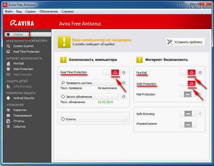 Hogyan tilthatom le a Avira Free antivirus