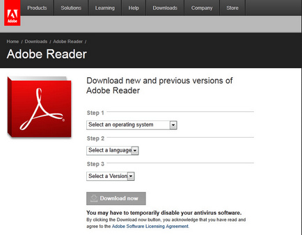 Hogyan kell megnyitni a pdf fájlt a számítógépen, hogy nézd meg az Adobe Reader programot