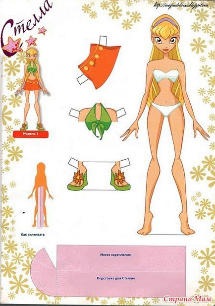 Hogyan készítsünk bábokat papírból Winx (Winx hogy egy baba) Hogyan készítsünk bábokat papírból Winx