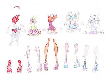 Hogyan készítsünk egy baba Winx papír (do) Hogyan készítsünk bábokat papírból Winx