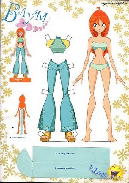 Hogyan készítsünk bábokat papírból Winx (Winx hogy egy baba) Hogyan készítsünk bábokat papírból Winx