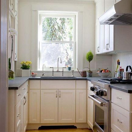 Hogyan készítsünk egy kis konyha funkcionális, kényelmes és elegáns, ugyanakkor