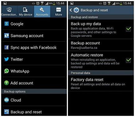 Hogyan készítsünk egy hard reset Android