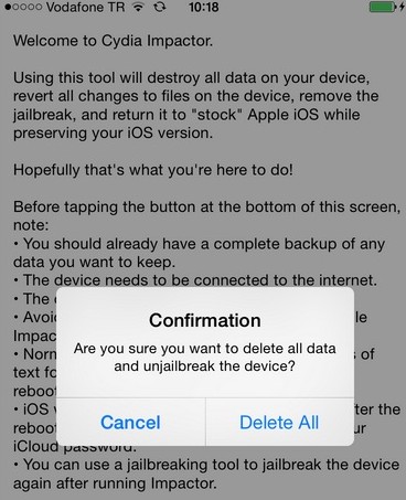 Hogyan lehet eltávolítani a jailbreak iphone jailbreak el aypada vagy iPhone