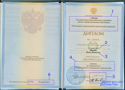 Úgy néz ki, mint egy diploma, megfelelően kitöltött állami szabványok