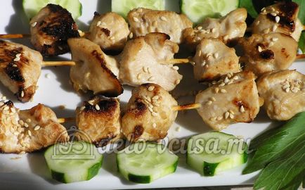 Csirke kebab nyárson recept lépésről lépésre