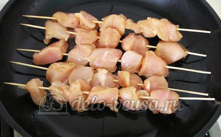 Csirke kebab nyárson recept lépésről lépésre