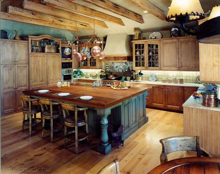 A konyha a tájház - tervezés (59 kép) a kezével, étkező belső, kézi, fényképészeti és