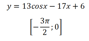 A maximális és minimális értékek a funkciók az intervallumban