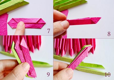 Lotus origami papír összeállítási diagramon és lépésről lépésre