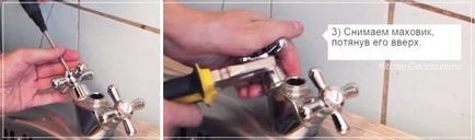 Javítás csapot a konyhában van - lépésről lépésre (fotó, videó)
