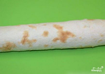 Rolls pita kenyér burgonyával - lépésről lépésre recept fotók
