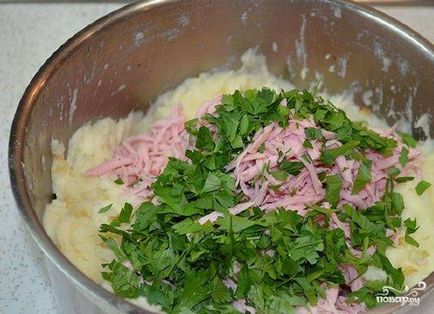 Rolls pita kenyér burgonyával - lépésről lépésre recept fotók