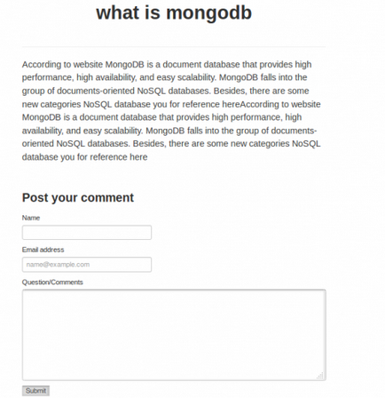 Létrehozása egy egyszerű blog MongoDB és php, php