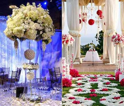 Esküvői dekoráció ötletek 2017-2018 díszterem esküvői dekoráció trendek