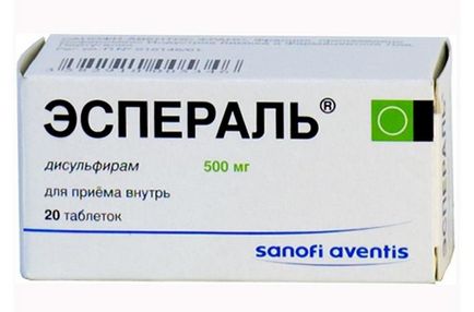 Tabletták ESPERAL ellenjavallatok és mellékhatások
