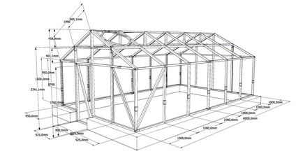 Greenhouse egy bárban kezeddel részletes rajza, hogyan kell felépíteni egy 50x50, bárok polikarbonátból, videó