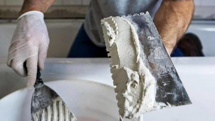 Cement vakolat falak és a mennyezet és az oldat összetételét, alkalmazási utasításokat, videók és képek (falak) Cement vakolat falak és a mennyezet és az oldat összetételét, Alkalmazási utasítás, videók és fotók