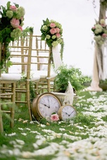 Az óra a dekoráció esküvő - ötletek és képek