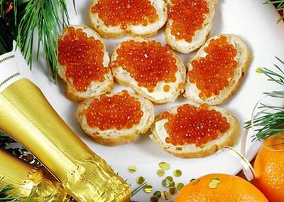 Mi szolgálja pezsgős szép fele (a recepción. Snack) Mi szolgálja pezsgős szép fele
