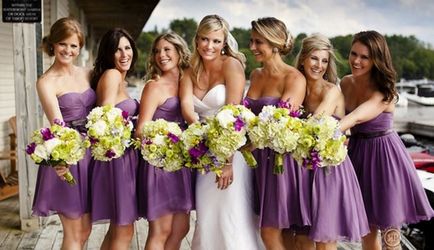 Érzéki esküvő lila színű