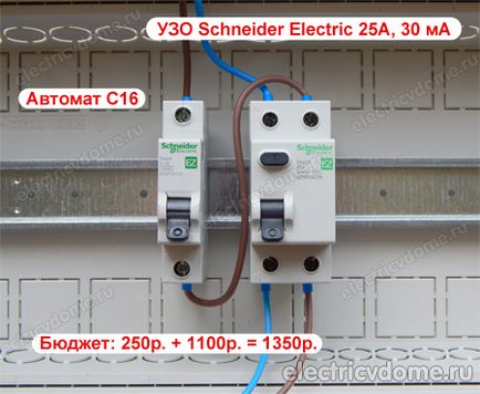 Vészhelyzeti áramkör-megszakítók vagy RCD (RCBOs Schneider Electric ér) Sürgősségi megszakítók vagy ouzo